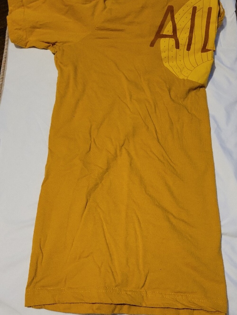 Women's Mustard Short Sleeve Tee - Picture 4 of 8